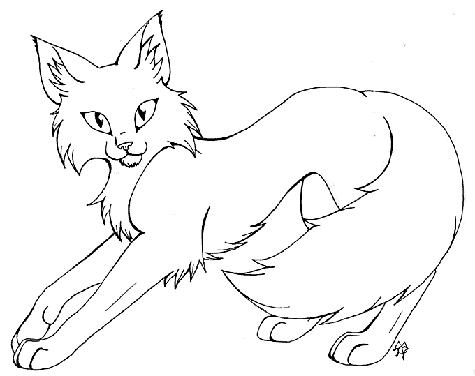 Realistic Warrior Cat Coloring Pages - pic-ora